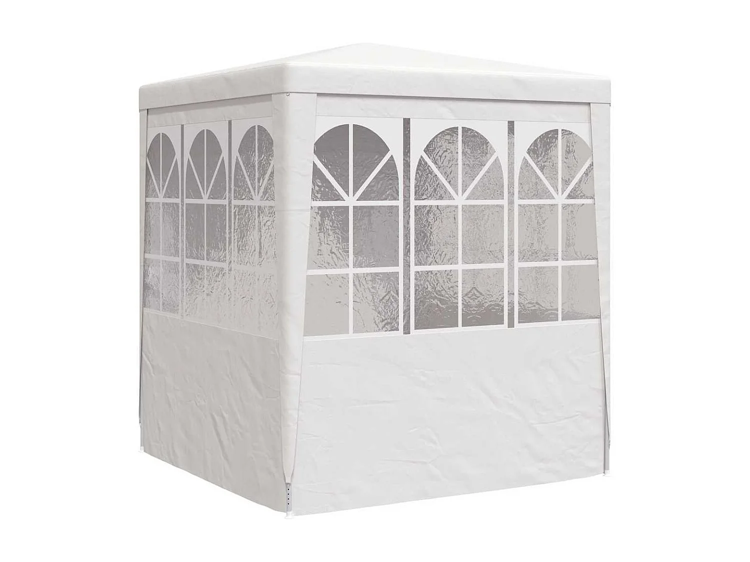 Tenda per ricevimenti con pareti laterali 2x2 m Bianco 90 g/m²