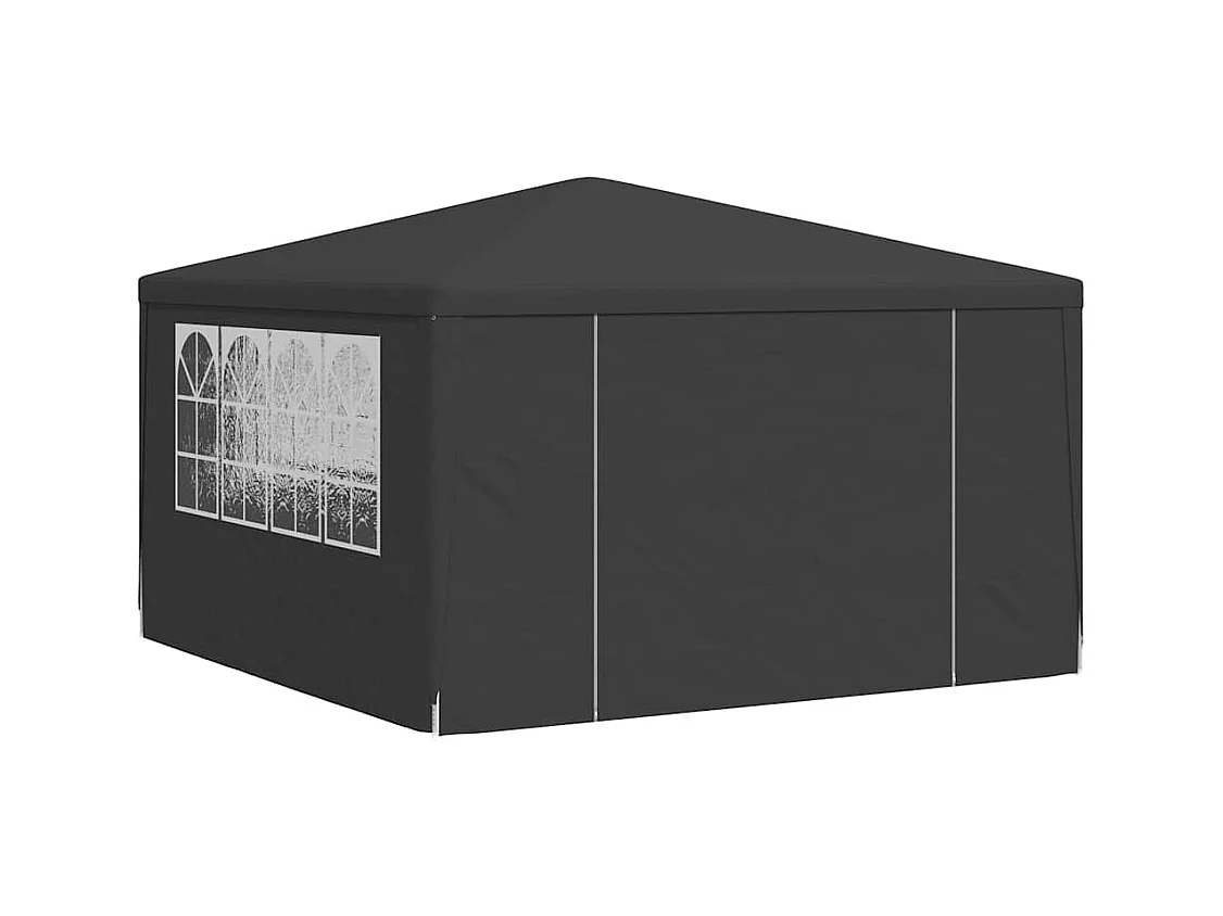 Carpa de recepción y paredes laterales 4x4 m Antracita 90 g/m²