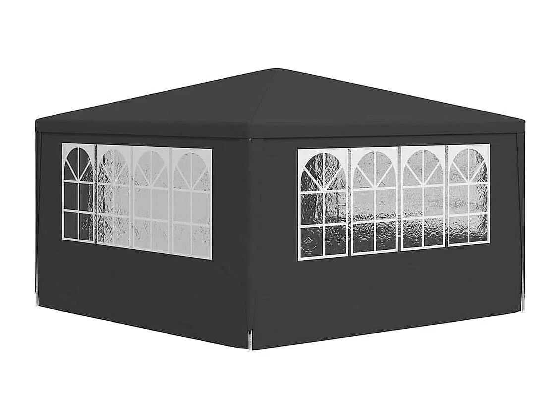 Carpa de recepción y paredes laterales 4x4 m Antracita 90 g/m²