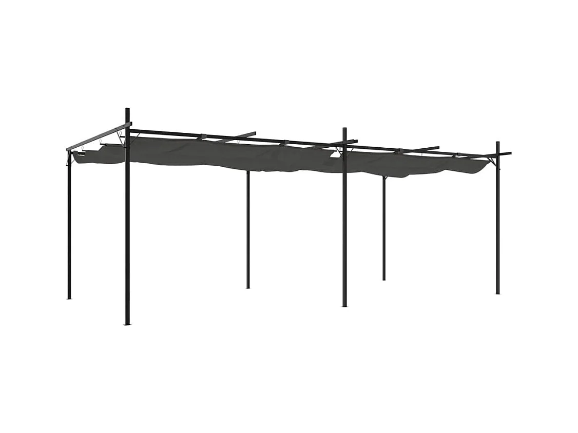 Pergola avec toit rétractable anthracite 589x292x230 cm