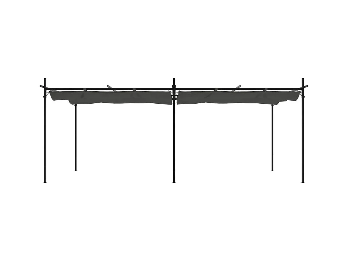 Pergola avec toit rétractable anthracite 589x292x230 cm
