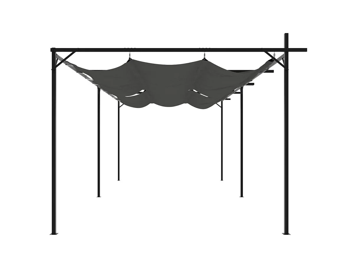 Pergola avec toit rétractable anthracite 589x292x230 cm