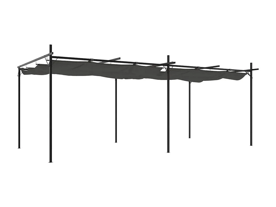 Pergola avec toit rétractable anthracite 589x292x230 cm