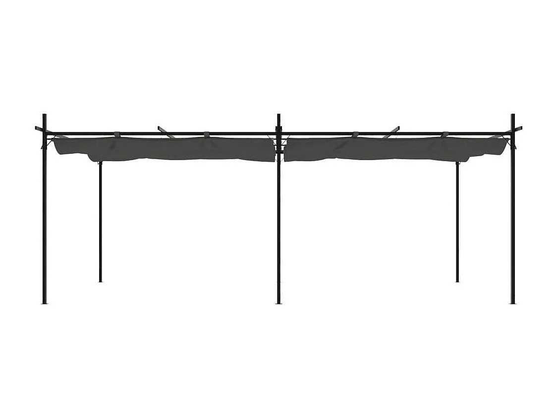 Pergola avec toit rétractable anthracite 589x292x230 cm