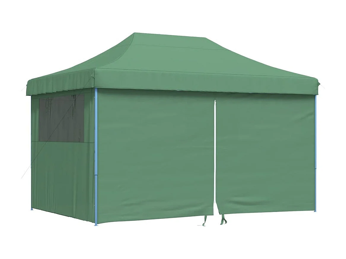 Carpa de recepción plegable emergente de 4 lados de color verde