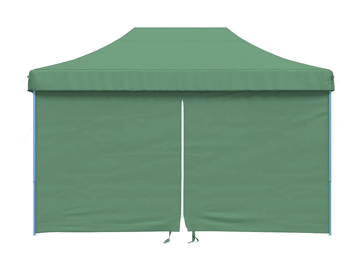 Carpa de recepción plegable emergente de 4 lados de color verde