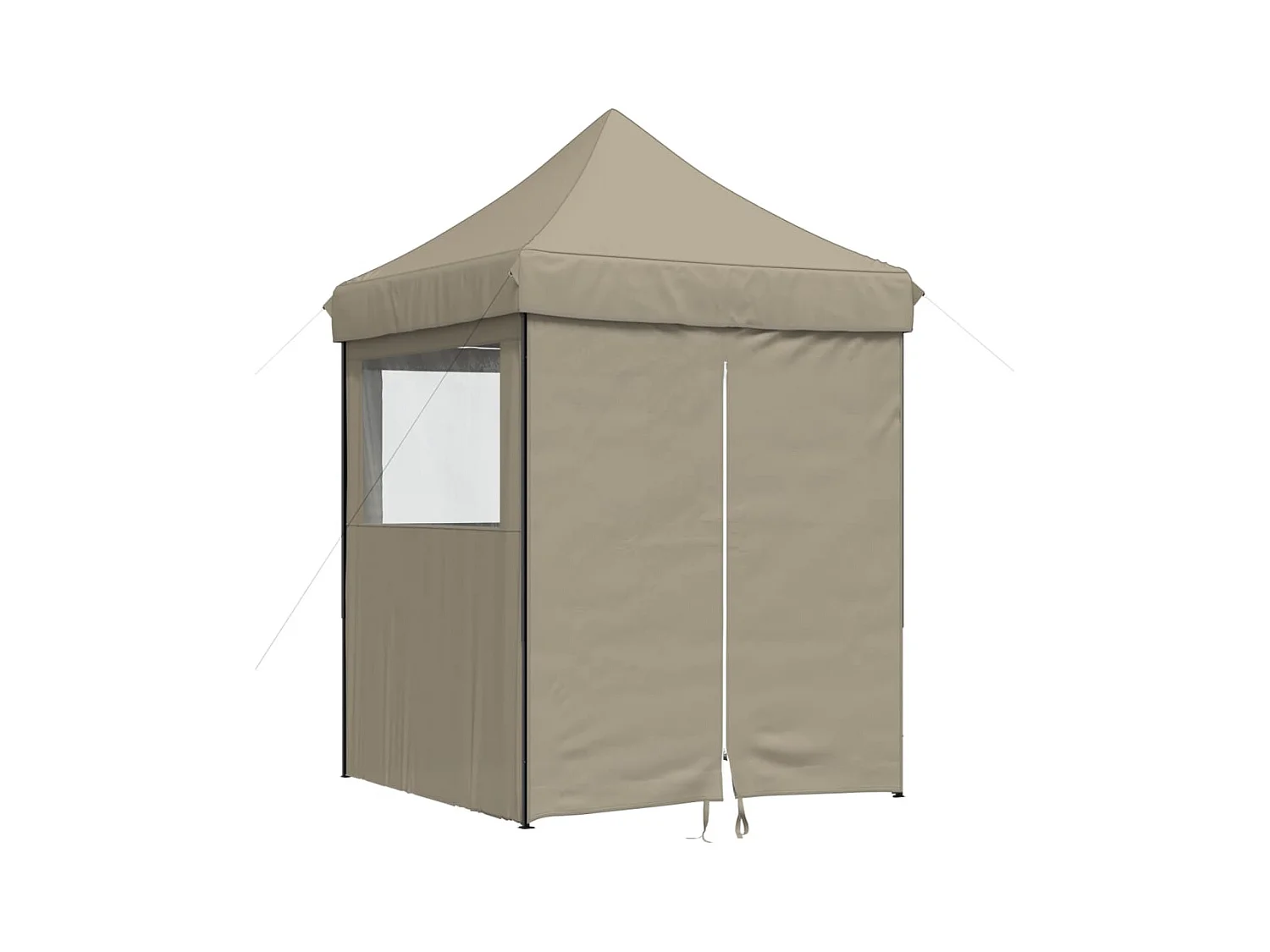 Einziehbares, faltbares Empfangszelt mit 4 Seitenwänden in Taupe