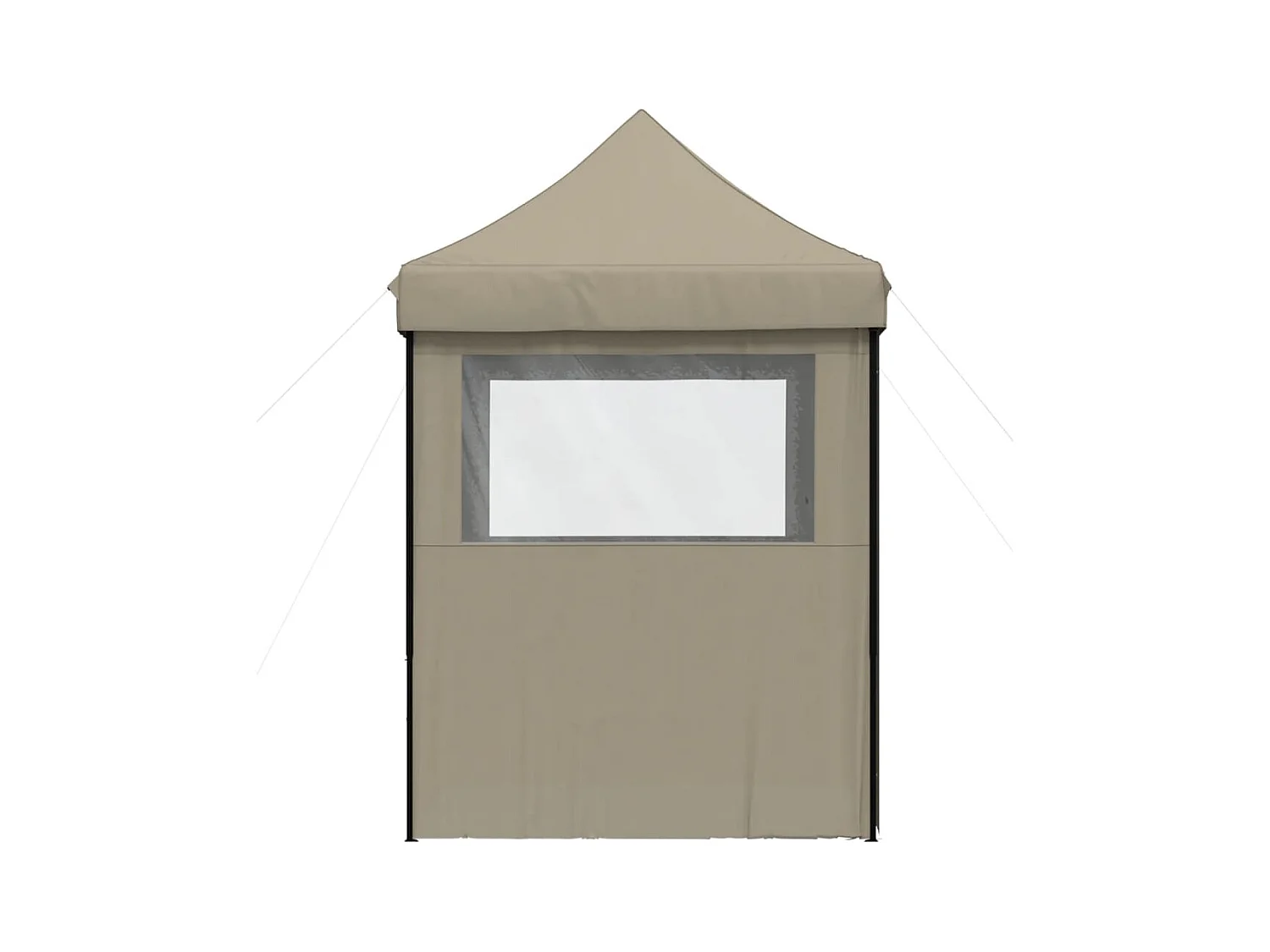 Einziehbares, faltbares Empfangszelt mit 4 Seitenwänden in Taupe