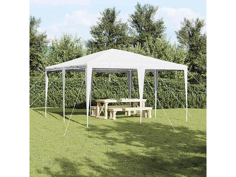 Carpa para fiestas blanca 400 x 400 x 266 cm Poliéster y acero