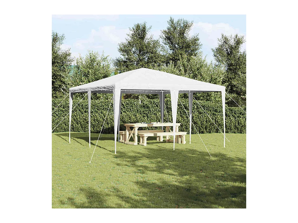 Carpa para fiestas blanca 400 x 400 x 266 cm Poliéster y acero