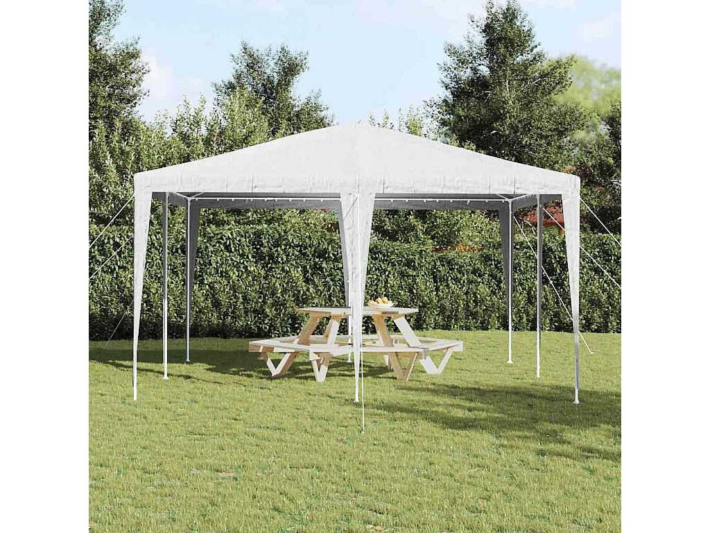 Tente de fête Blanc 400 x 400 x 266 cm Polyester et Acier