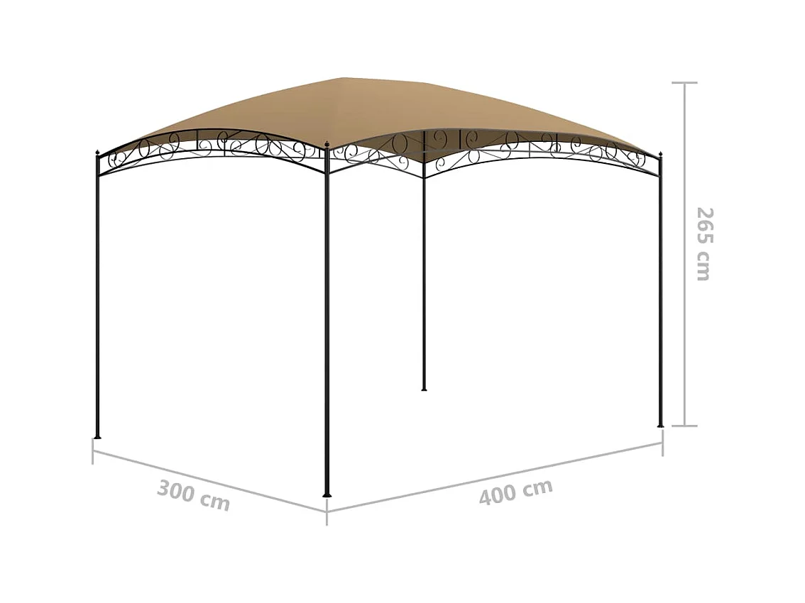 Belvedere 3x4x2,65 m Topo 180 g/m²