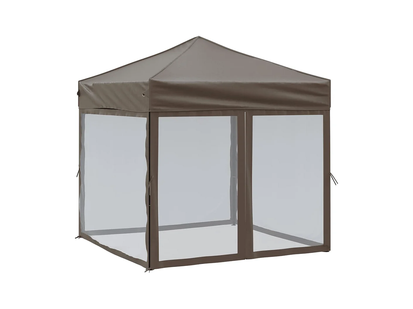 Carpa de recepción plegable con paredes Taupe 2x2 m