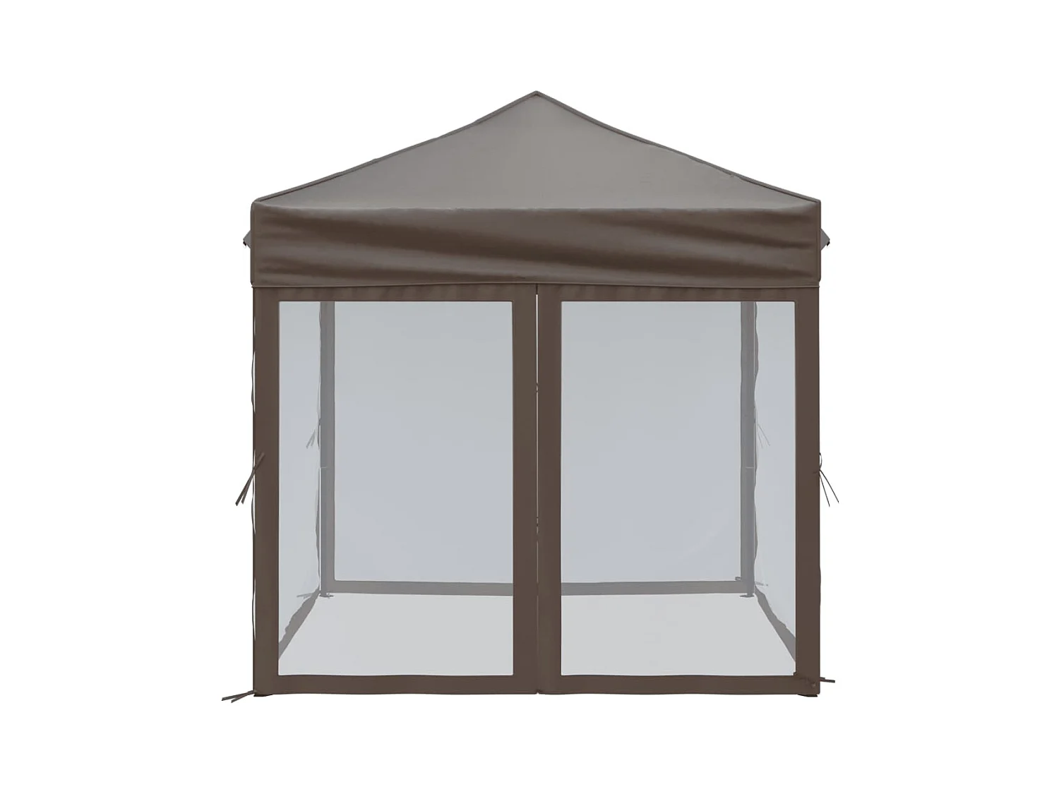 Carpa de recepción plegable con paredes Taupe 2x2 m