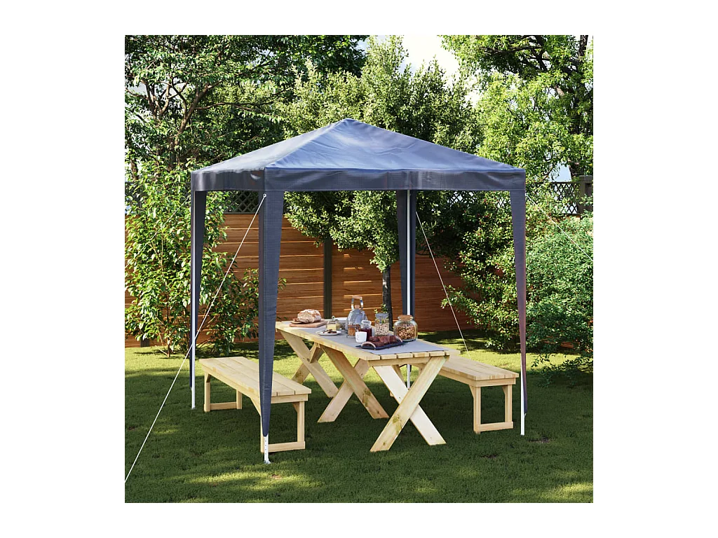 Carpa de recepción azul de 2x2 m