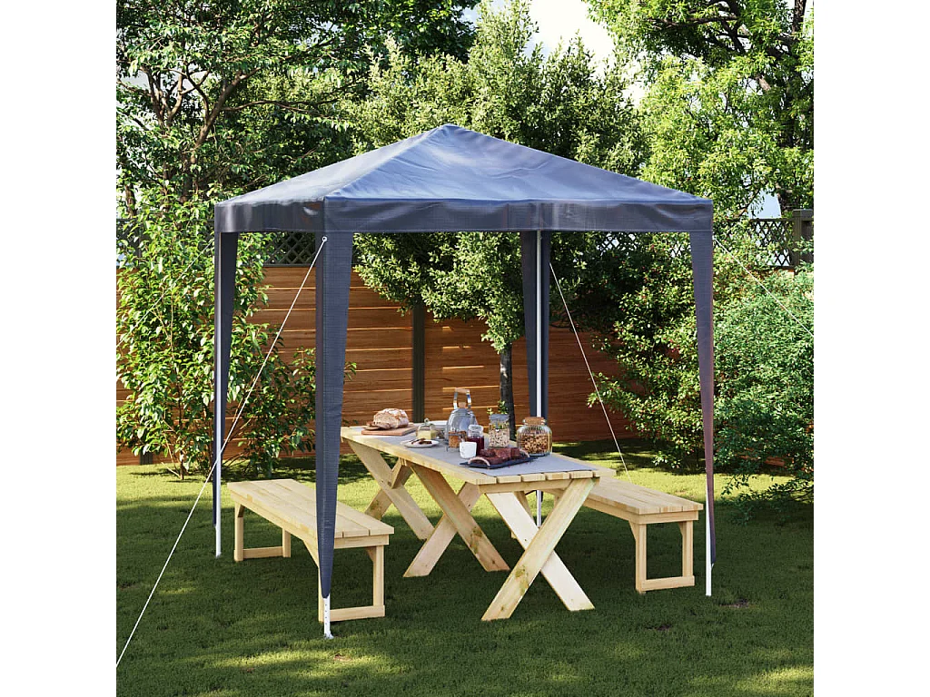 Carpa de recepción azul de 2x2 m