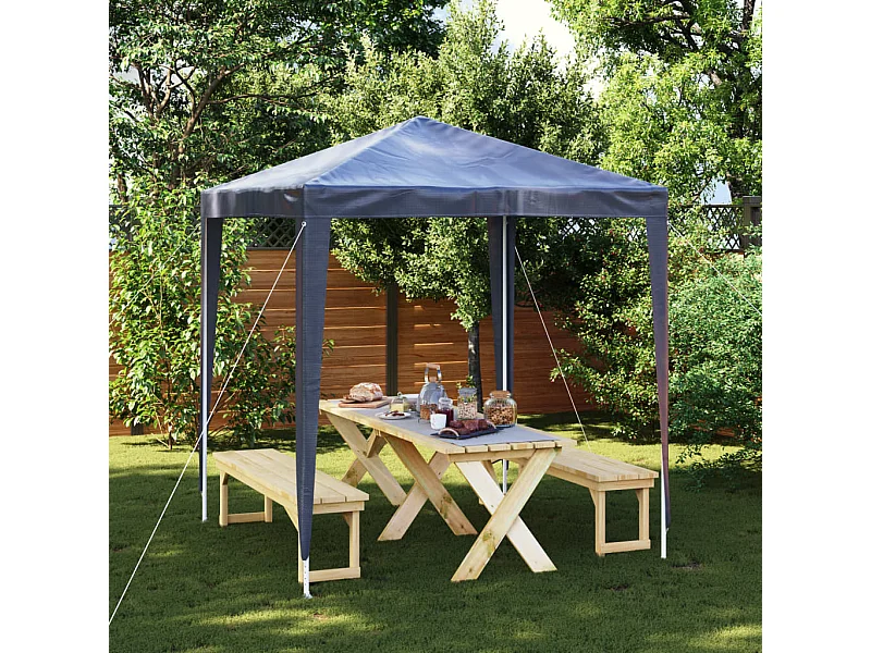 Carpa de recepción azul de 2x2 m