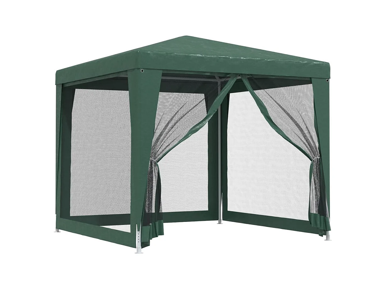 Tenda per feste con 4 pareti laterali in rete Verde 2,5x2,5 m