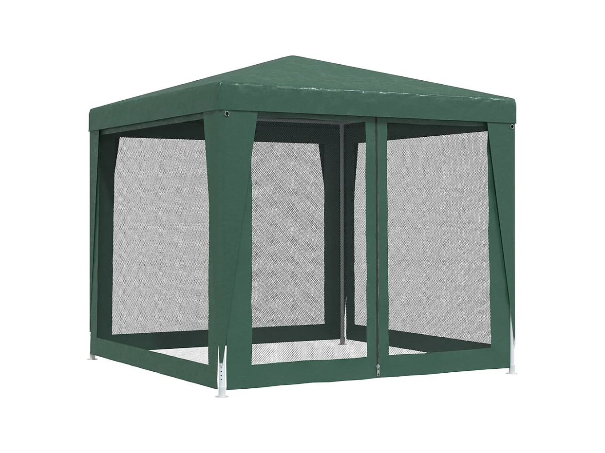 Tenda per feste con 4 pareti laterali in rete Verde 2,5x2,5 m