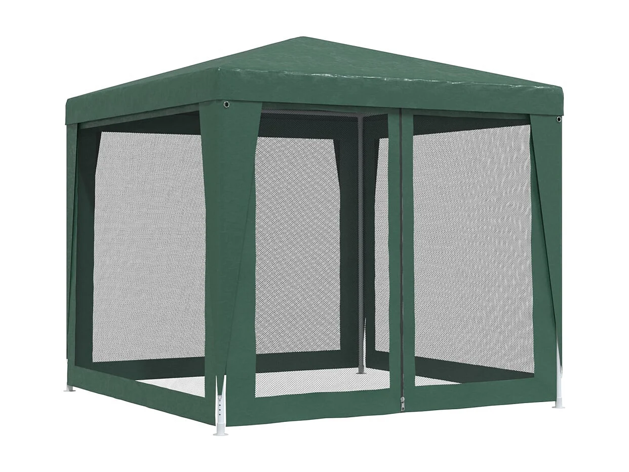 Tenda per feste con 4 pareti laterali in rete Verde 2,5x2,5 m