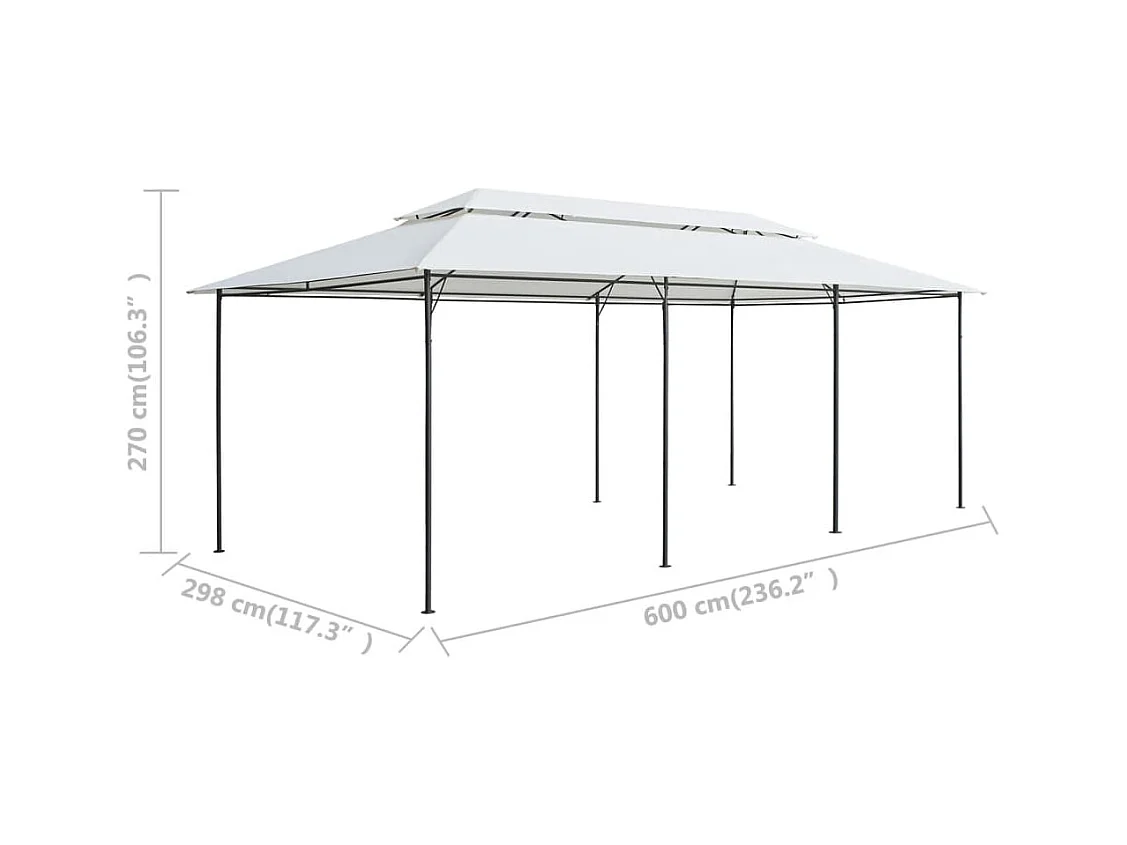Belvedere 600x298x270 cm Blanco 180 g/m²