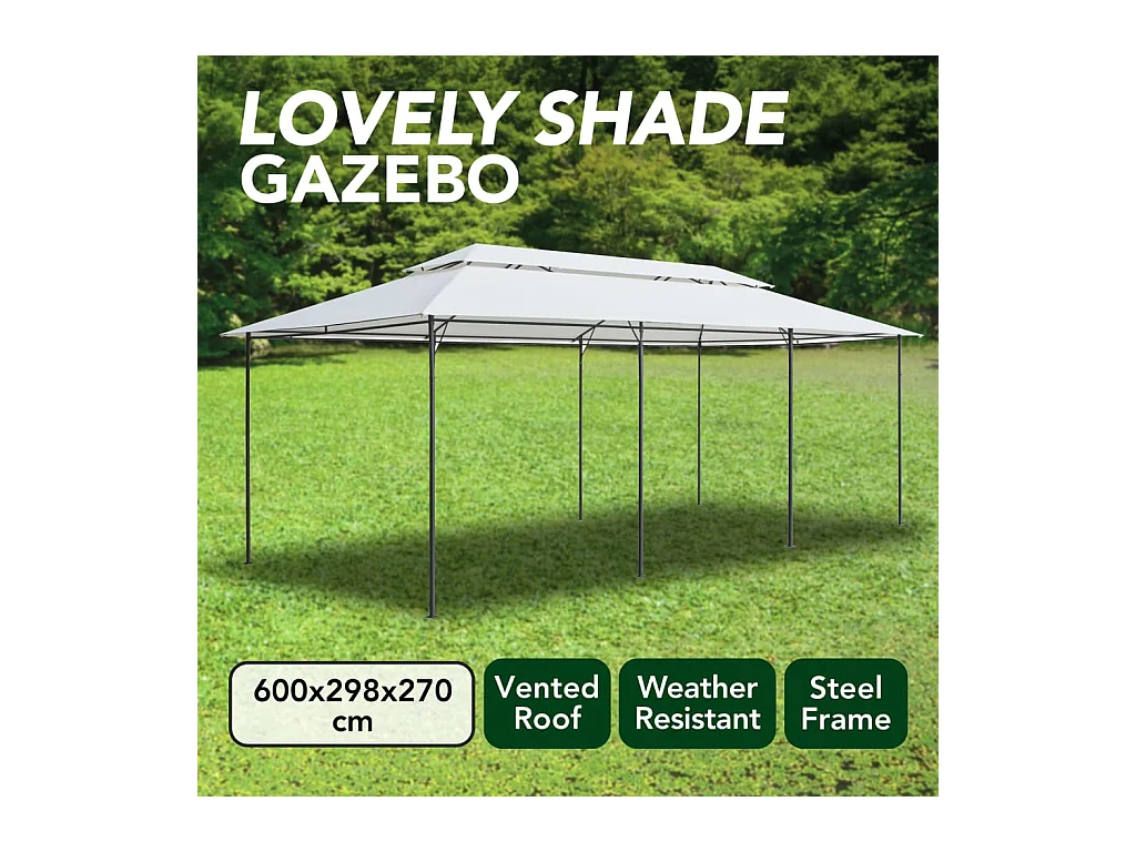 Belvedere 600x298x270 cm Blanco 180 g/m²