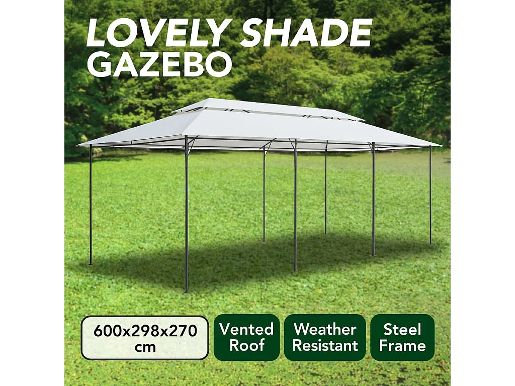 Belvedere 600x298x270 cm Blanco 180 g/m²