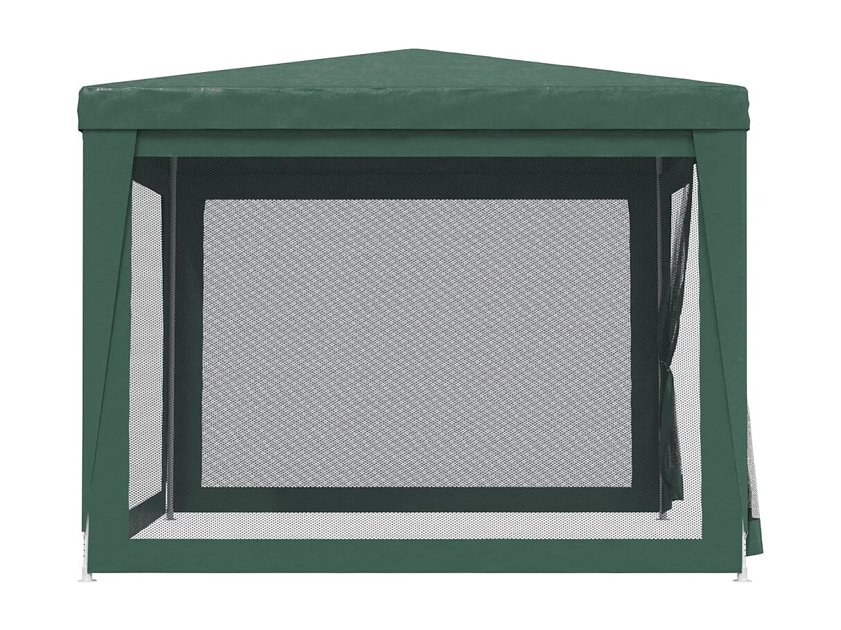 Carpa para fiestas con 4 paredes laterales de malla Verde 3x3 m HDPE