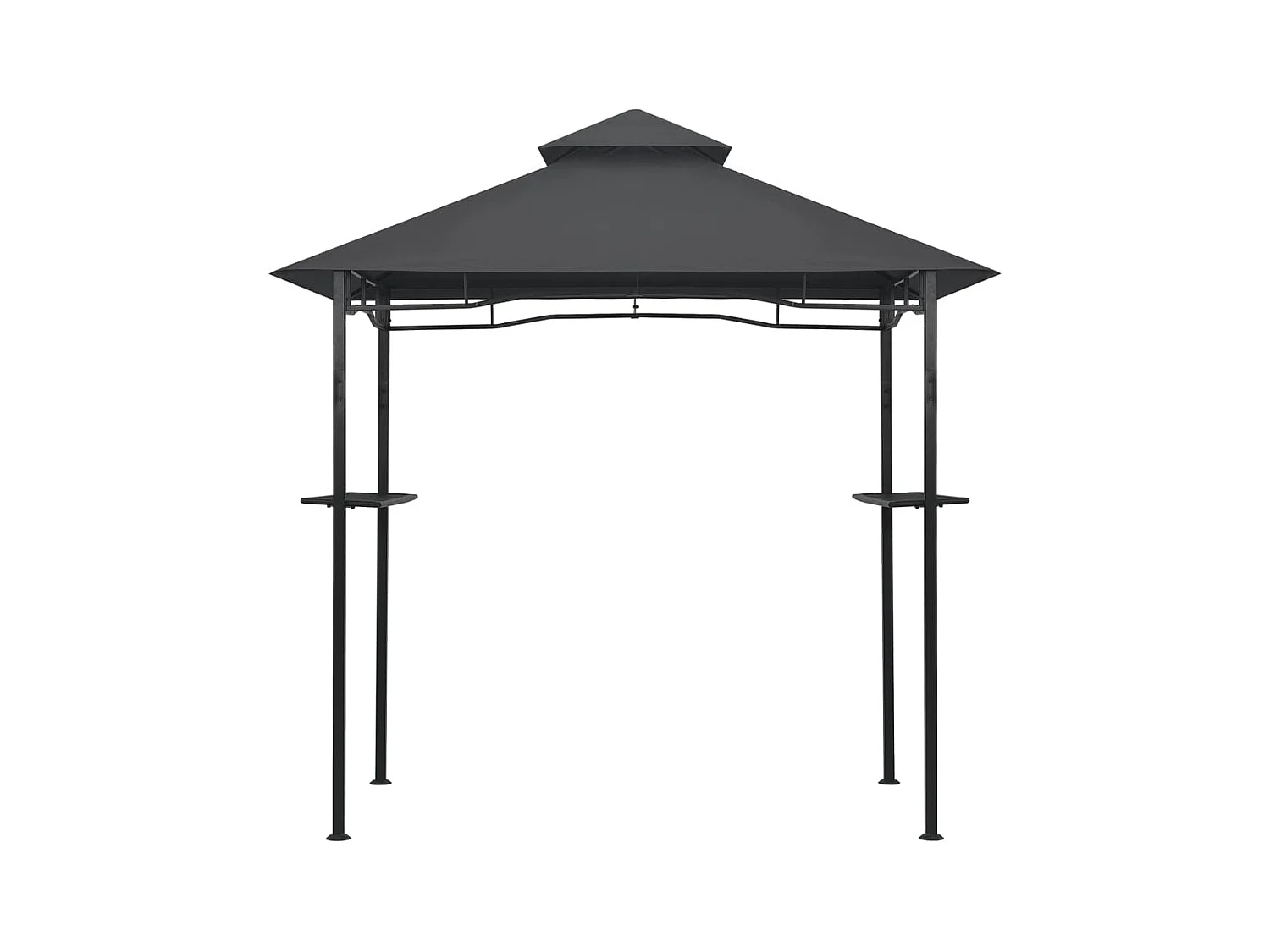 Gazebo per barbecue 240x150x255 cm Acciaio Antracite