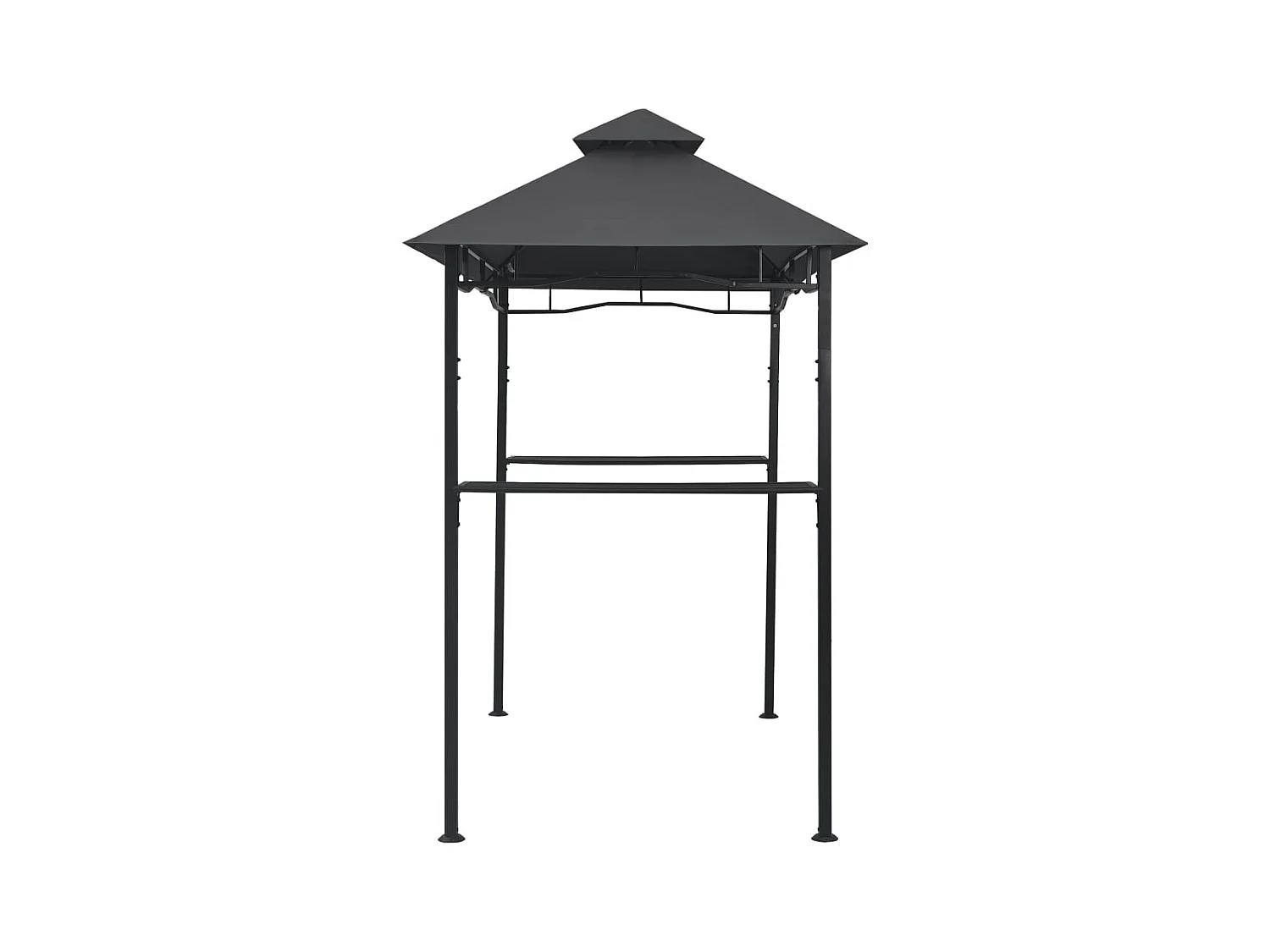Gazebo per barbecue 240x150x255 cm Acciaio Antracite