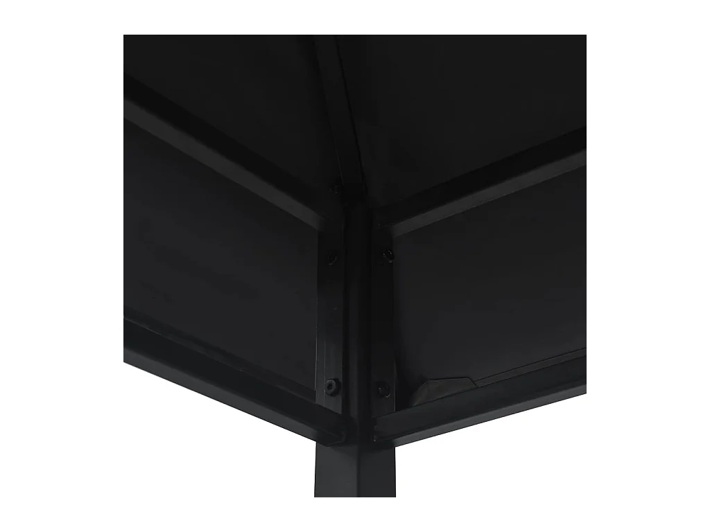 Gazebo per barbecue 240x150x255 cm Acciaio Antracite