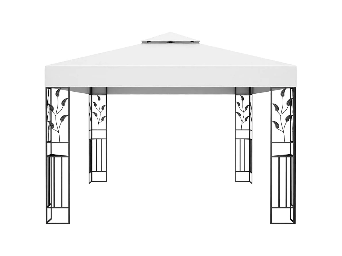 Gazebo con doble techo 3x4 m Blanco
