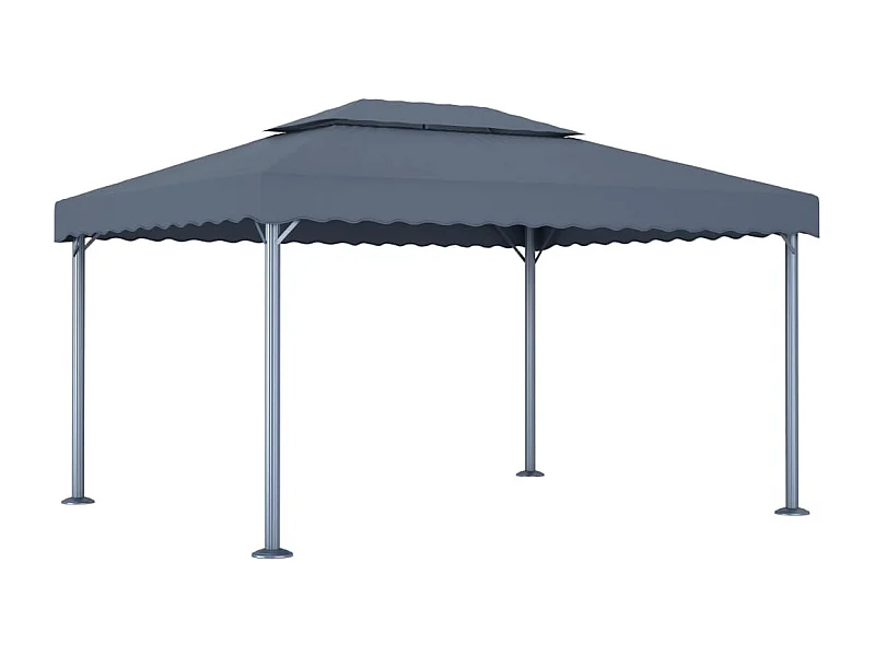 Cenador de aluminio antracita de 400 x 300 cm