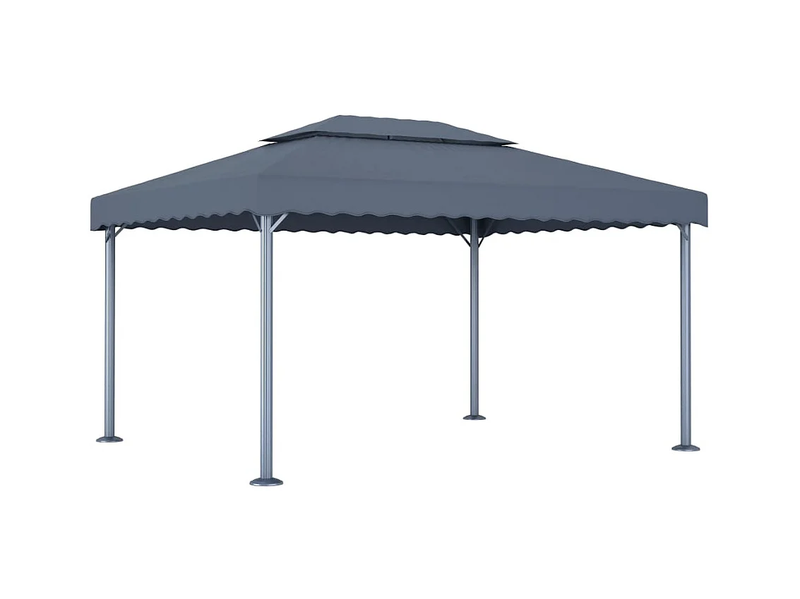 Cenador de aluminio antracita de 400 x 300 cm