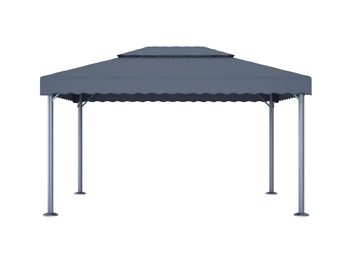 Cenador de aluminio antracita de 400 x 300 cm