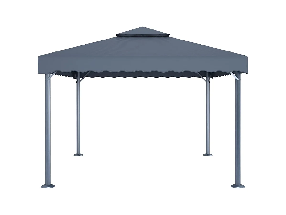 Cenador de aluminio antracita de 400 x 300 cm