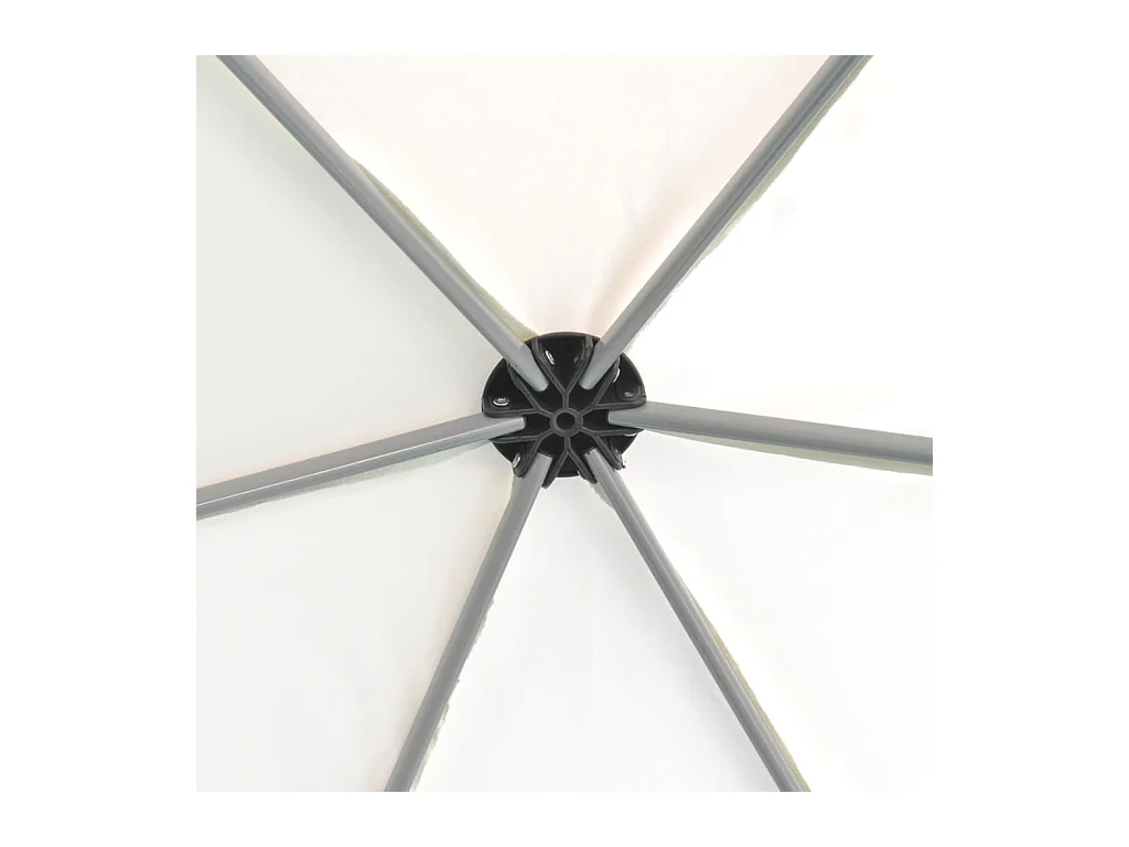 Carpa hexagonal y 6 paredes laterales 3,6x3,1 m Blanco crema