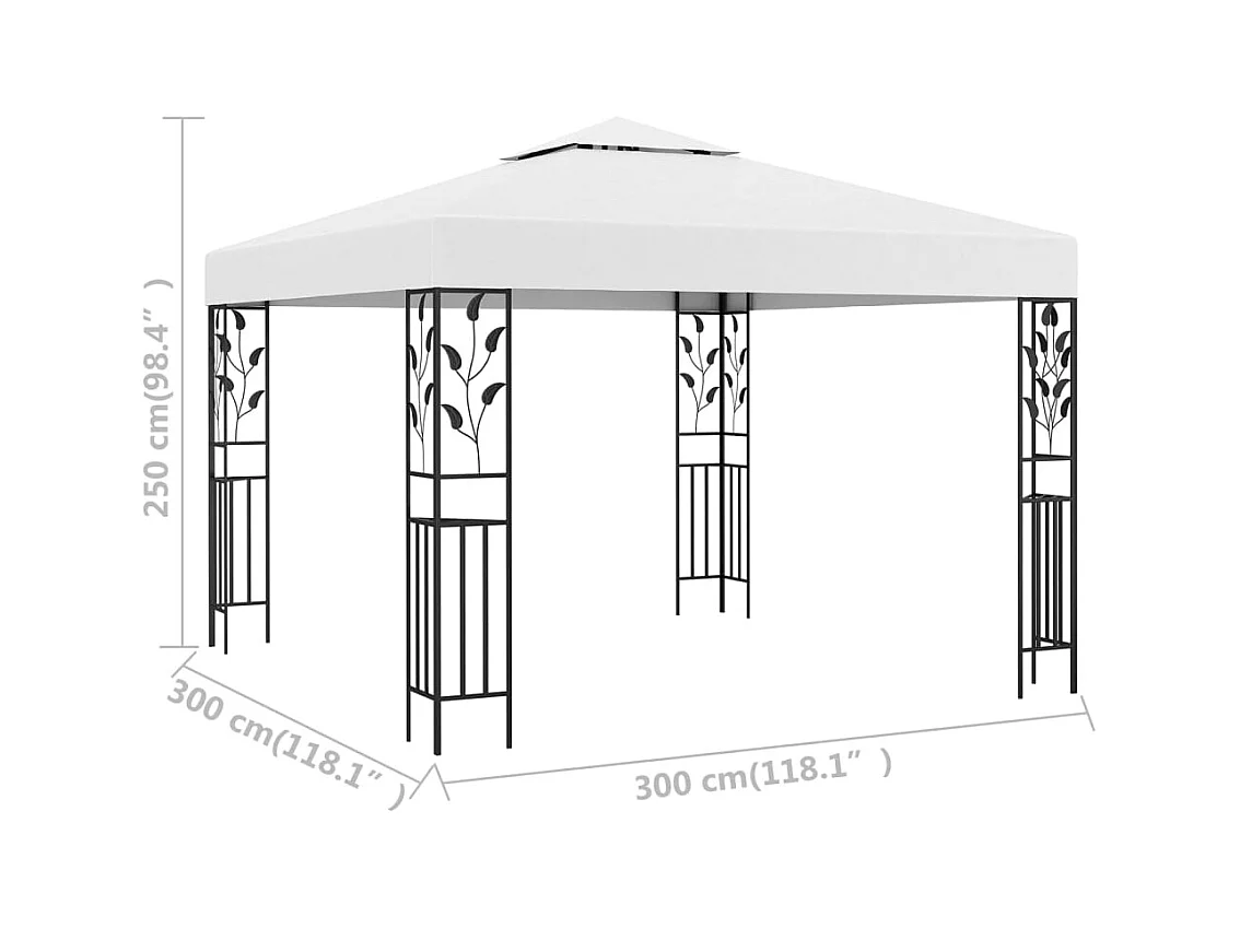 Cenador blanco de 3x3 m 180 g/m²