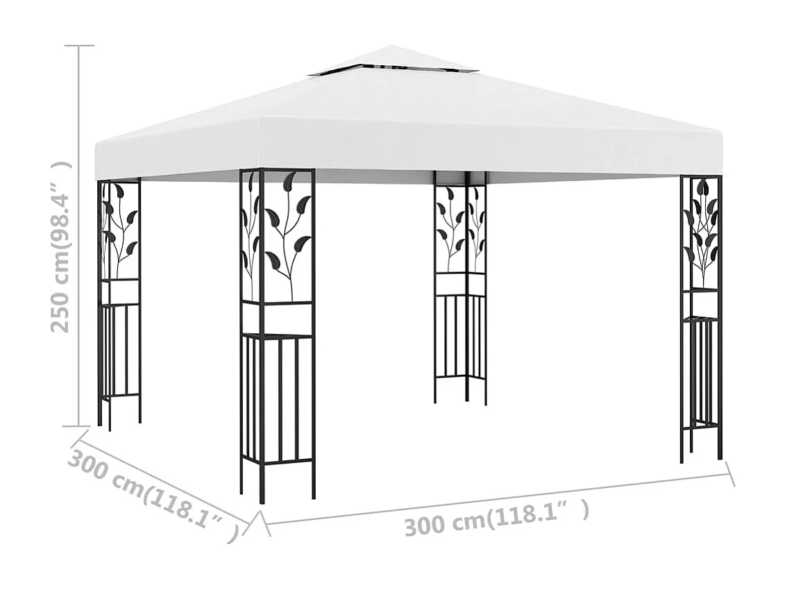 Cenador blanco de 3x3 m 180 g/m²