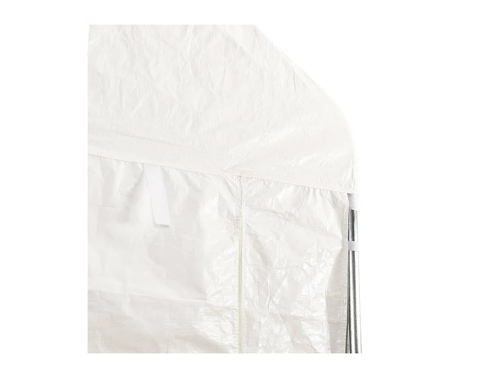Gazebo con techo blanco 13,38x4,08x3,22 m polietileno