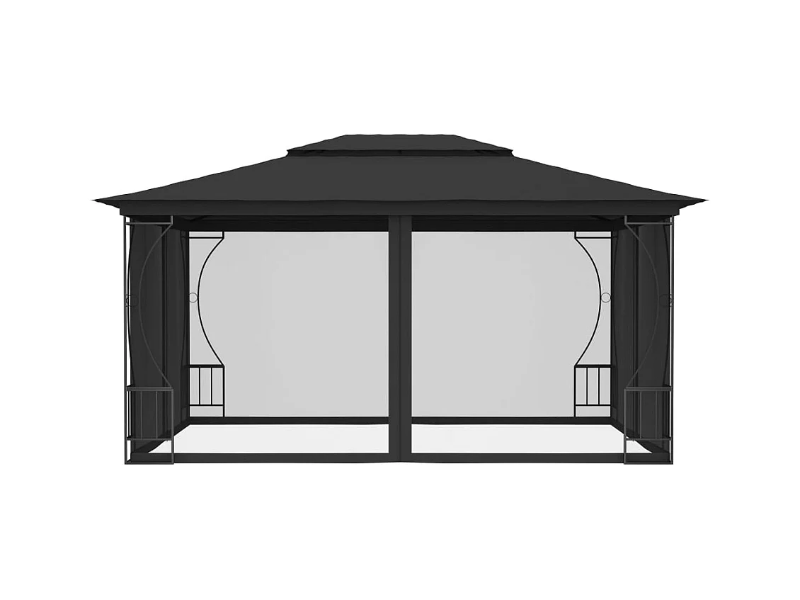 Cenador con mosquitera 300x400x265 cm Antracita