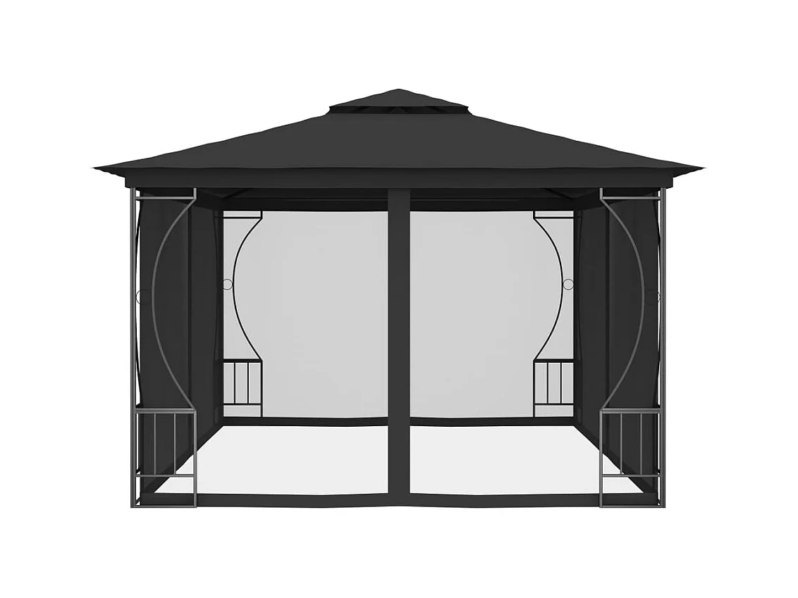 Cenador con mosquitera 300x400x265 cm Antracita