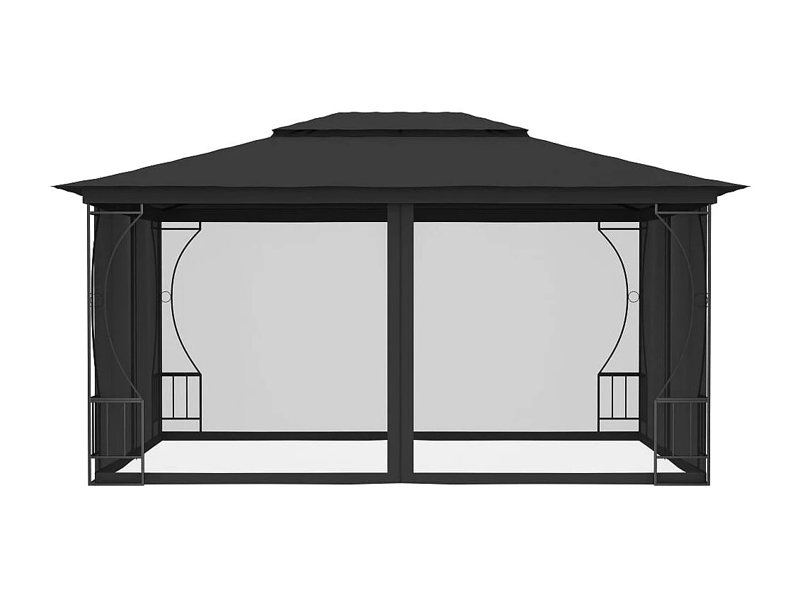 Cenador con mosquitera 300x400x265 cm Antracita