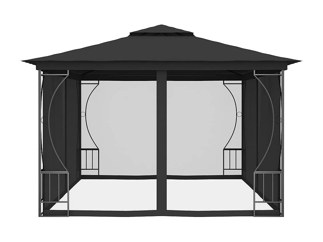 Cenador con mosquitera 300x400x265 cm Antracita