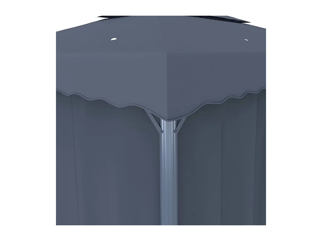 Gazebo con tenda 4x3 m Alluminio Antracite