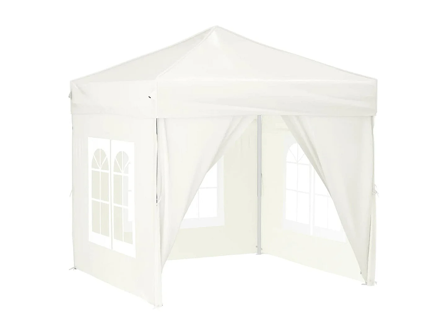 Carpa plegable para fiestas con paredes Crema 2x2 m
