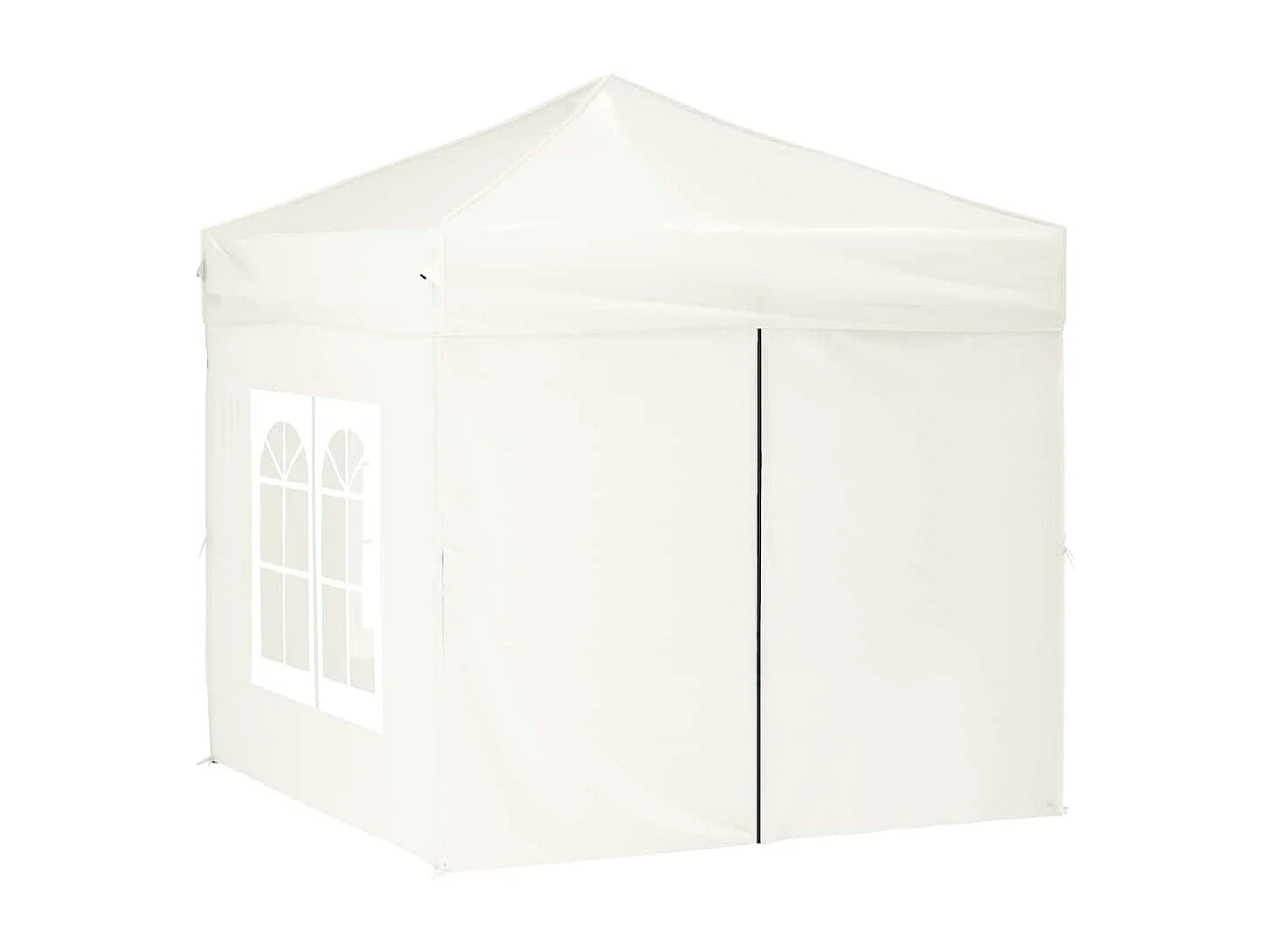 Carpa plegable para fiestas con paredes Crema 2x2 m