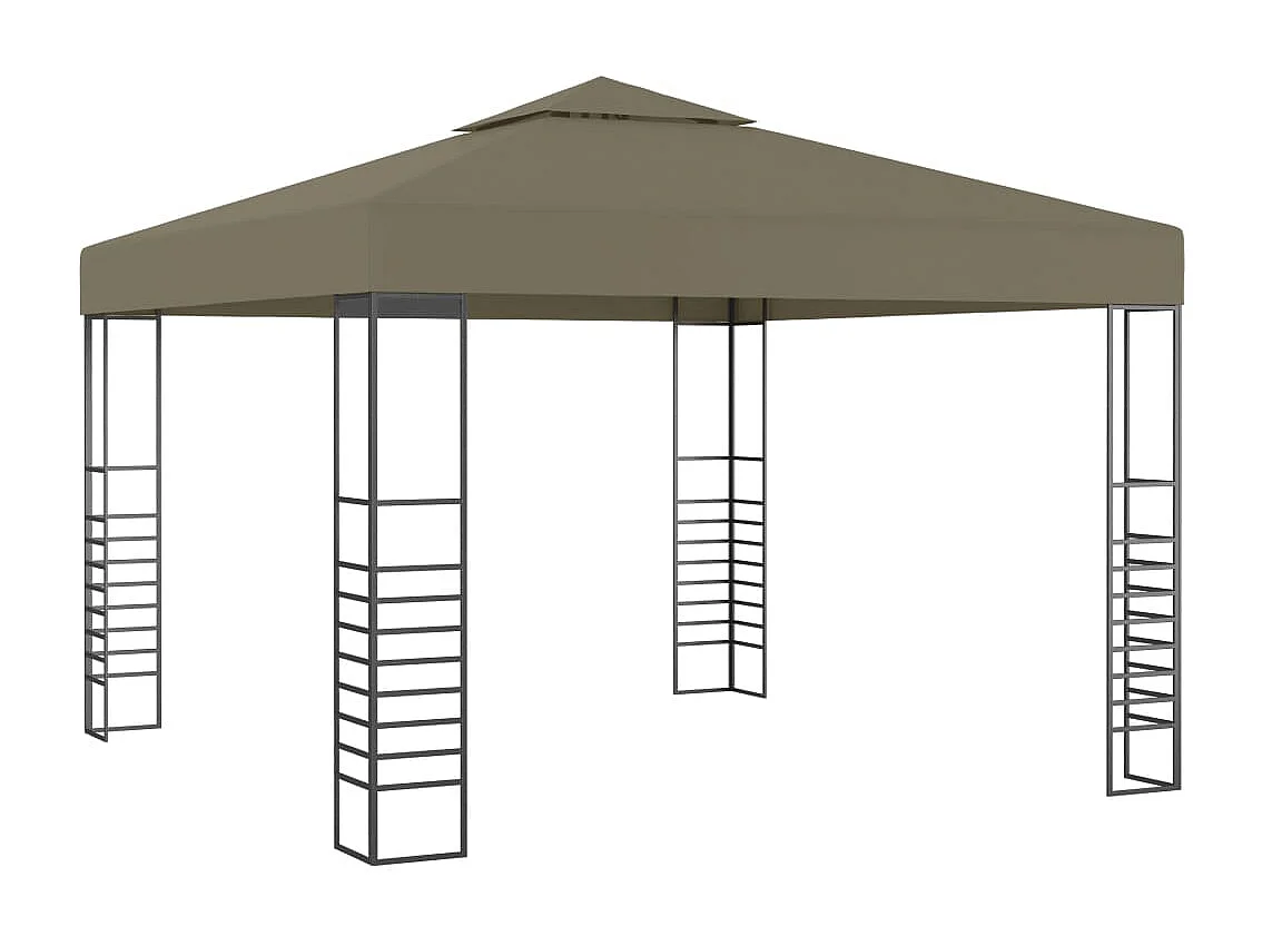 Chapiteau de jardin 3x3 m Taupe 180 g/m²