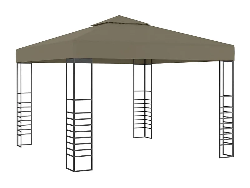 Chapiteau de jardin 3x3 m Taupe 180 g/m²