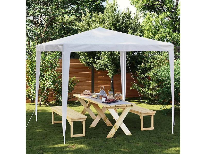 Carpa de recepción blanca de 2,5 x 2,5 m